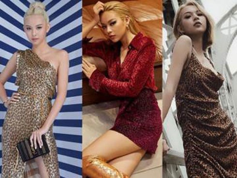 Thời trang họa tiết da beo, ai sến mặc ai, Phí Phương Anh diện sang vô cùng
