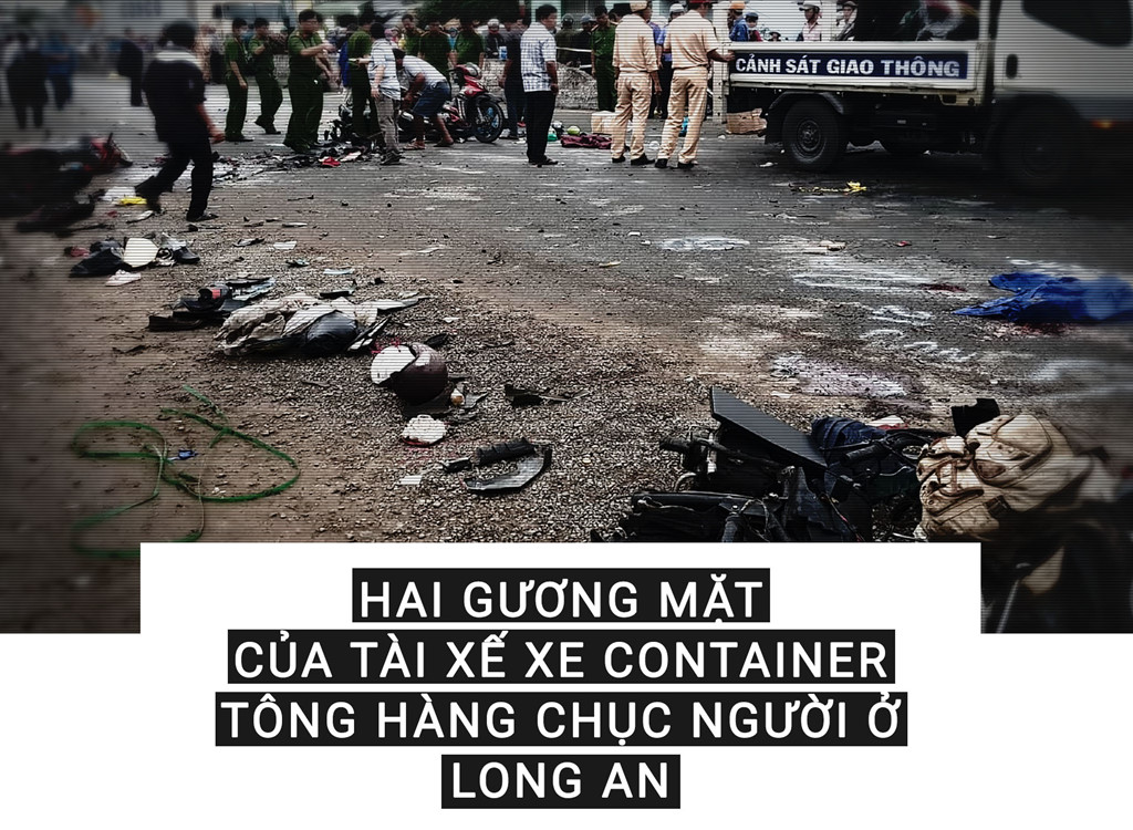 Hai gương mặt của tài xế xe container tông hàng chục người ở Long An-1