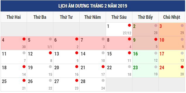 Lịch nghỉ Tết Nguyên đán và các ngày lễ trong năm 2019-1