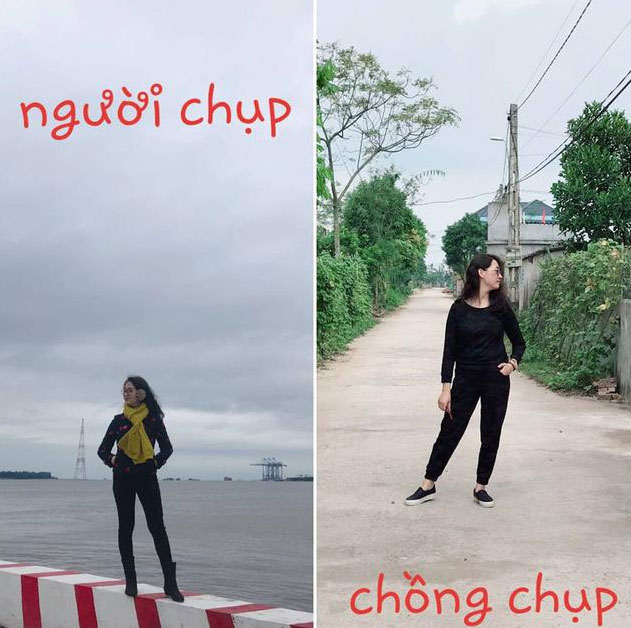 Mặc đẹp xúng xính rồi nhờ chồng chụp ảnh, người vợ đứng hình khi thấy sản phẩm-2