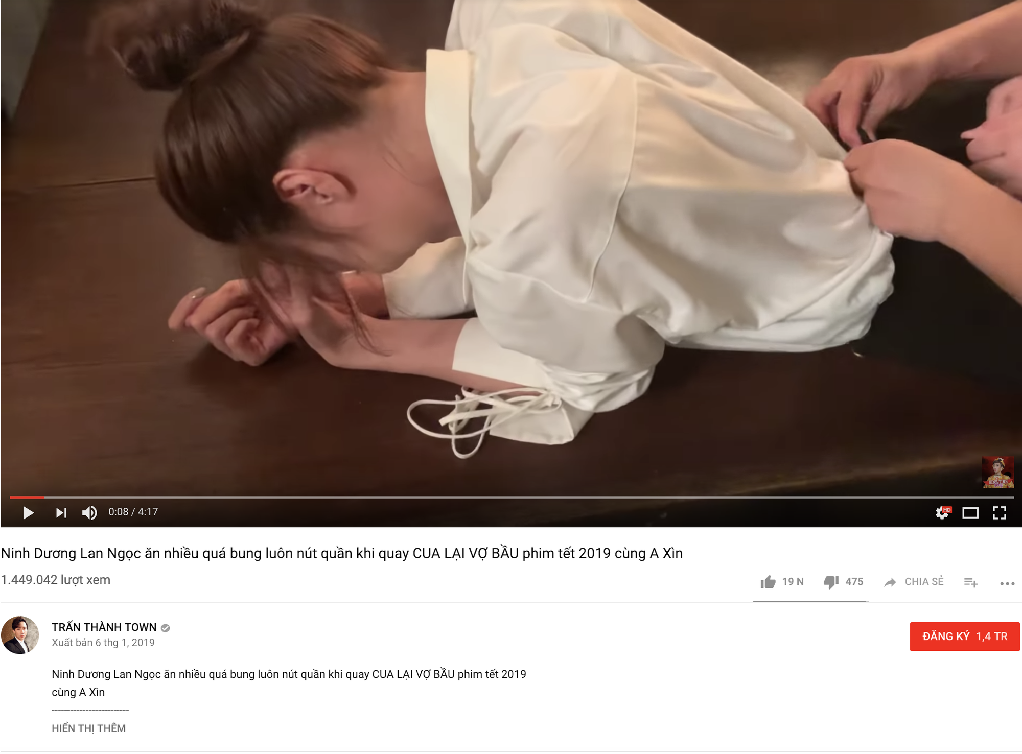 Clip: Trấn Thành tố Ninh Dương Lan Ngọc ăn nhiều đến nỗi bung cúc quần tại hậu trường Cua Lại Vợ Bầu-4