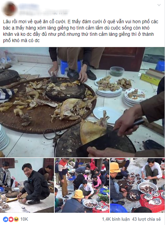 Chàng trai khoe đám cưới ở quê vui hơn ở phố, dân mạng nôn nao hỏi: Đã bao lâu chưa về ăn cơm quê?-1