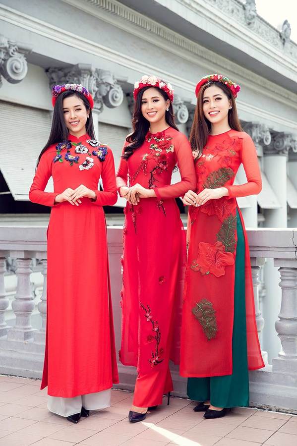 Top 3 HH Việt Nam 2018 khoe nhan sắc thanh xuân rực lửa với áo dài-9