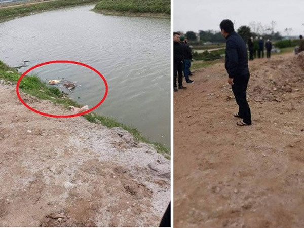 Thi thể bị trói tay trôi trên sông ở Vĩnh Phúc-1