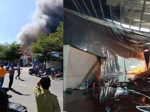 Bình Dương: Xưởng gỗ rộng ngàn mét bị thiêu rụi, công nhân hò nhau bỏ chạy