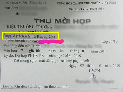Thư mời họp phụ huynh kỳ quái gây bức xúc ở TPHCM-1