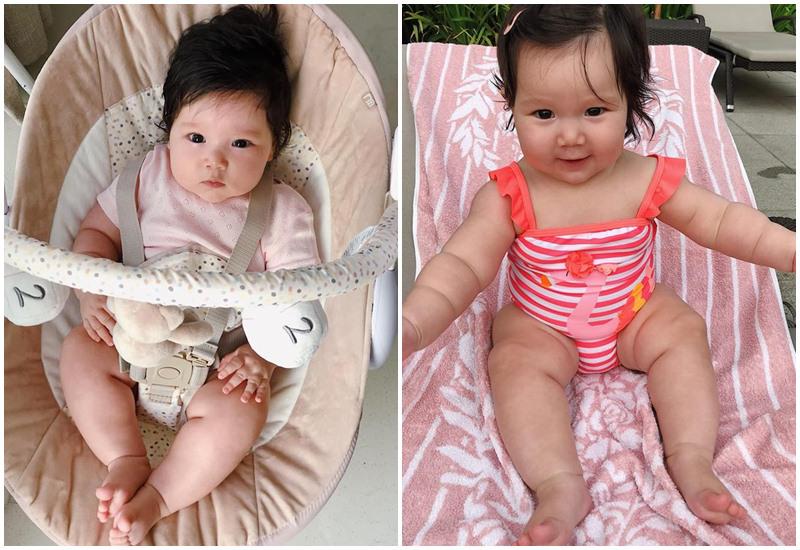 Chân dung cô nhóc mới 6 tháng đã nặng bằng bé 1 tuổi của siêu mẫu Hà Anh-2