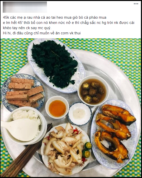 Sống ảo với mâm cơm ngon bổ rẻ, mẹ trẻ lặn mất tăm khi bị người quen bóc mẽ khiến chị em phì cười-1