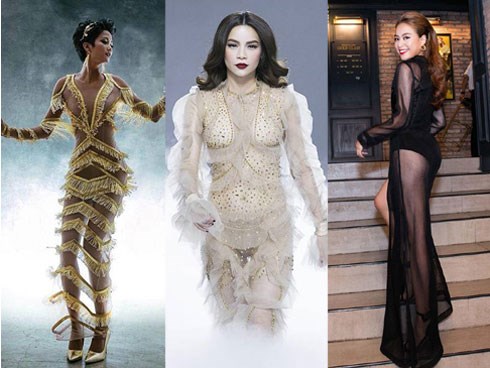 “Tròn mắt” trước 1001 kiểu mặc xuyên thấu mỏng như tờ giấy của mỹ nhân Việt