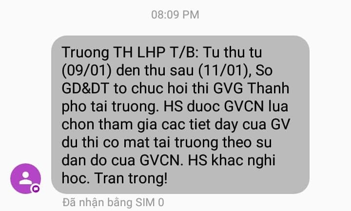 Học sinh yếu được cho ở nhà trong thời gian thi giáo viên giỏi-1