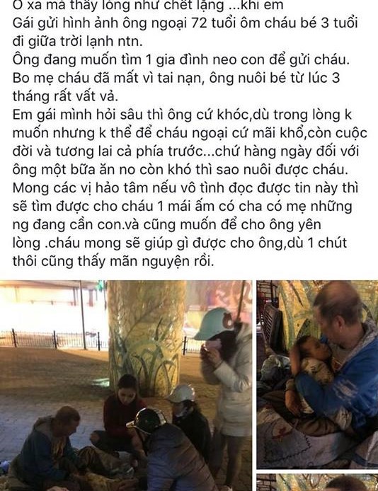 Thông tin bất ngờ về ông ngoại 72 tuổi ôm cháu bé 3 tuổi đi lang thang giữa trời lạnh ở Hà Nội-1