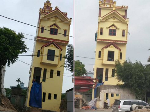 Nhà 5 tầng nghiêng như tháp Pisa, gia chủ không dám ở-3