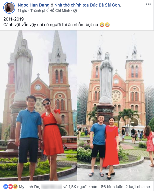 Đăng ảnh 8 năm chung 1 khung hình với bạn trai tin đồn, Ngọc Hân liên tục bị bạn bè đòi ăn cỗ cưới-1