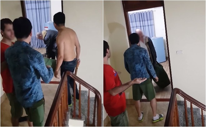 Xôn xao clip thầy giáo ngoại quốc cầm mũ bảo hiểm đánh tới tấp vào đầu chủ homestay ở Hà Nội-2