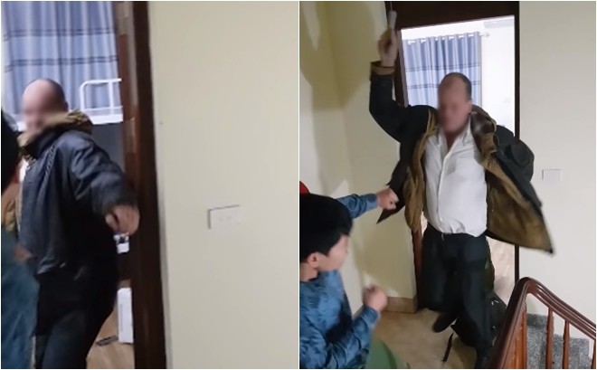 Xôn xao clip thầy giáo ngoại quốc cầm mũ bảo hiểm đánh tới tấp vào đầu chủ homestay ở Hà Nội-3