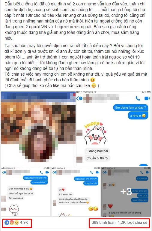 Vụ tố ngoại tình dậy sóng MXH hôm nay: 19 năm đằng đẵng chăm chồng con, vợ giỏi giang vẫn thua cô nàng 22 tuổi-2