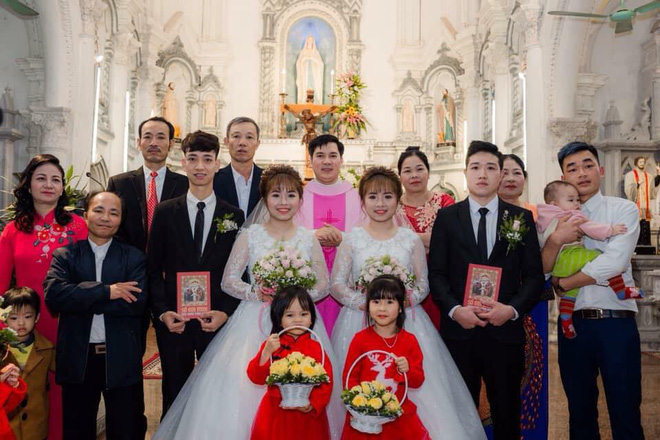 Xôn xao hình ảnh chị em sinh đôi cưới cùng một ngày: Hai chú rể chắc phải đánh dấu’-5