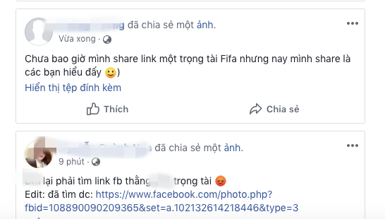 Nghĩ bị xử ép, CĐV Việt Nam tiếp tục dùng những từ ngữ thô tục với facebook trọng tài người Iran-2