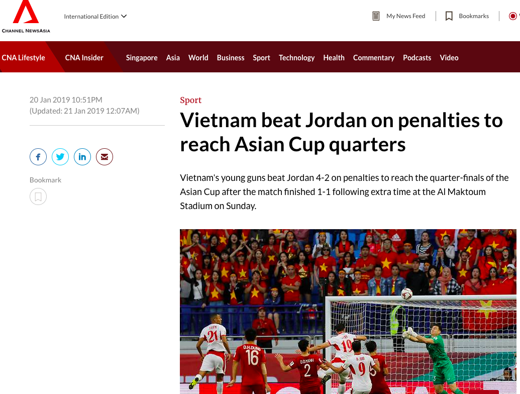 Báo nước ngoài đồng loạt đưa tin Việt Nam vào tứ kết: Rồng vàng Châu Á, sẽ đánh bại Nhật Bản ở Asian Cup-5