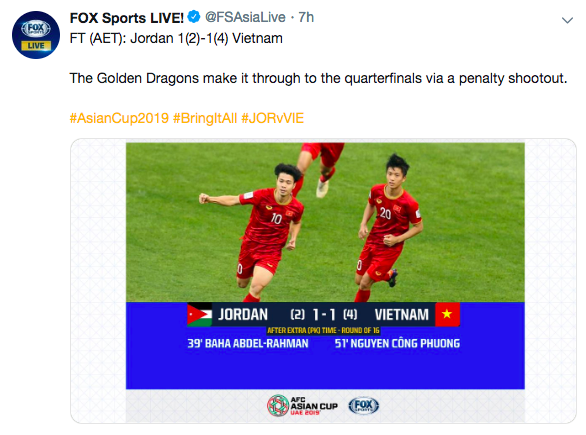 Báo nước ngoài đồng loạt đưa tin Việt Nam vào tứ kết: Rồng vàng Châu Á, sẽ đánh bại Nhật Bản ở Asian Cup-7