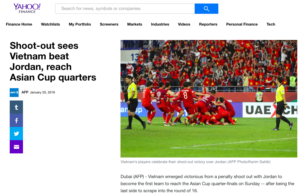 Báo nước ngoài đồng loạt đưa tin Việt Nam vào tứ kết: Rồng vàng Châu Á, sẽ đánh bại Nhật Bản ở Asian Cup-9