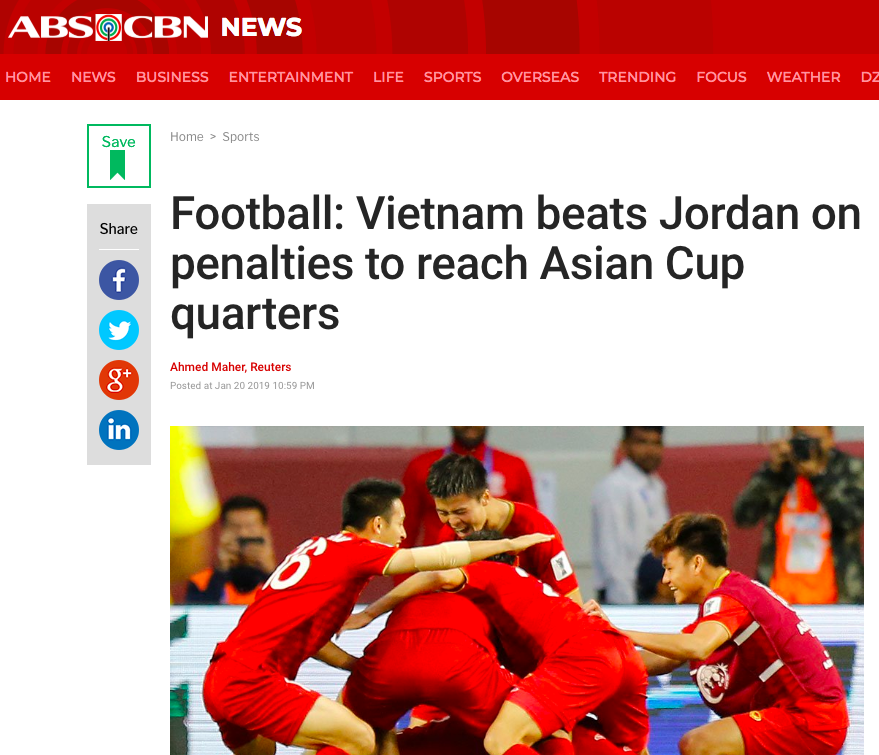 Báo nước ngoài đồng loạt đưa tin Việt Nam vào tứ kết: Rồng vàng Châu Á, sẽ đánh bại Nhật Bản ở Asian Cup-8