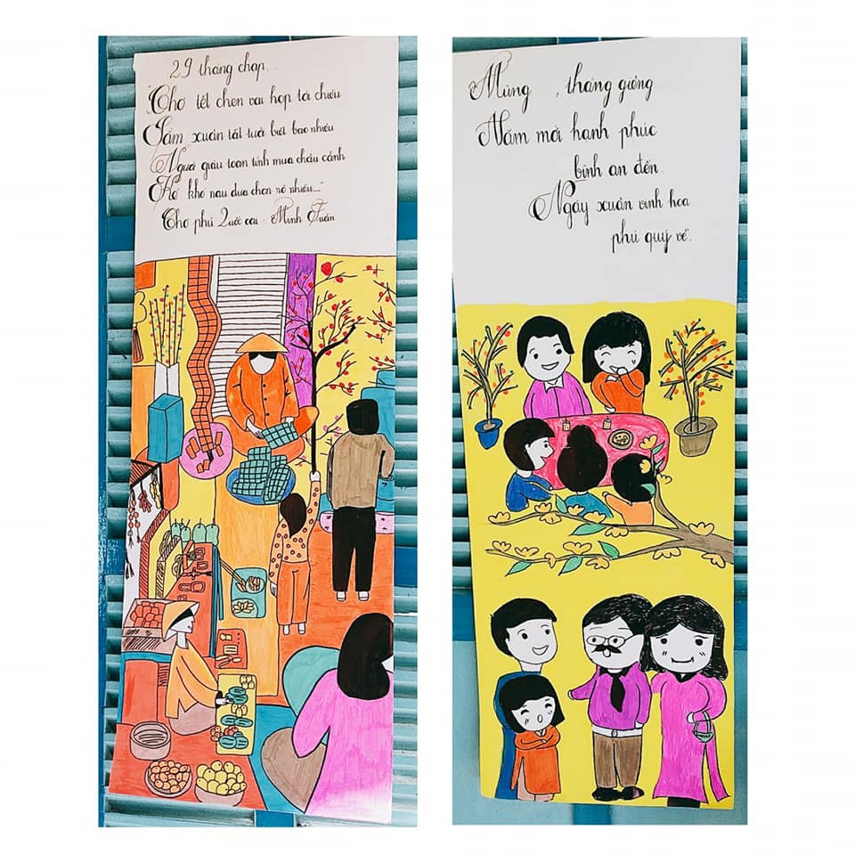 Lớp học trang hoàng đón xuân quá đẹp mắt khiến mọi người phải thốt lên: Tết về thật rồi!-5