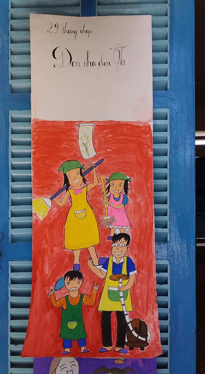 Lớp học trang hoàng đón xuân quá đẹp mắt khiến mọi người phải thốt lên: Tết về thật rồi!-8