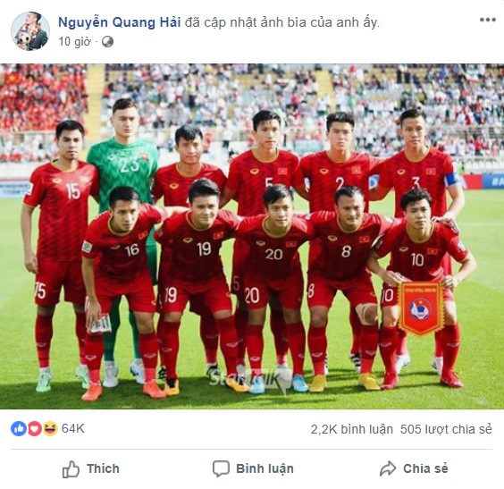 Đăng status chúc mừng đội tuyển Việt Nam nhưng lại bơ đẹp bình luận ngọt ngào của Quang Hải, Nhật Lê khiến fan đồn đoán...-1