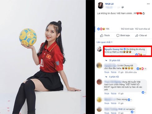 Đăng status chúc mừng đội tuyển Việt Nam nhưng lại