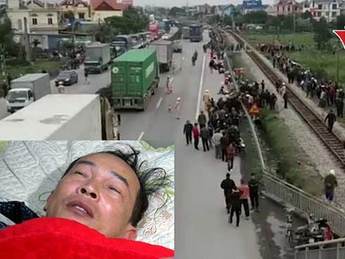 Qua đường ẩu, nam sinh đi xe đạp suýt bị container tông-1