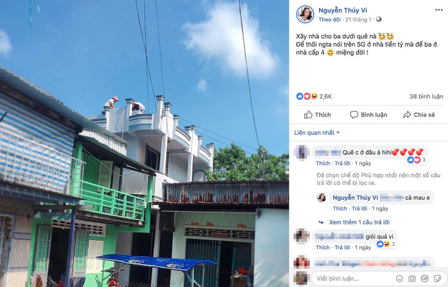 Hot girl thị phi Thúy Vi khoe xây nhà ở quê cho bố, nhưng mục đích chỉ để bịt miệng đời?-1