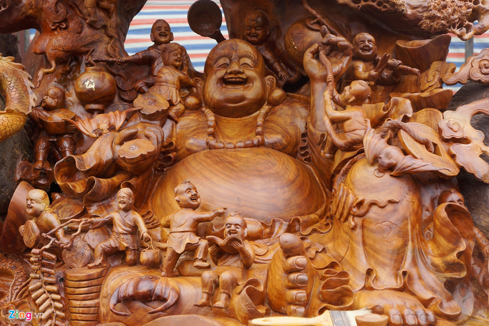 Pho tượng Phật Di Lặc giá hơn 1 tỷ ở chợ Tết xứ Thanh-4