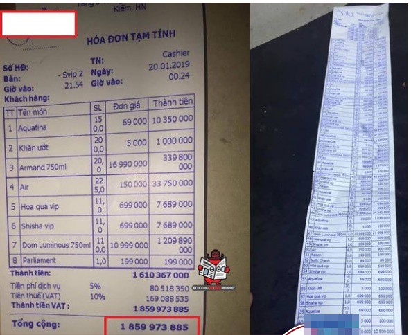 Xôn xao hóa đơn đi bar 2 tỉ khiến dân mạng thảng thốt: Uống vài hớp rượu đi luôn căn nhà là có thật!-1