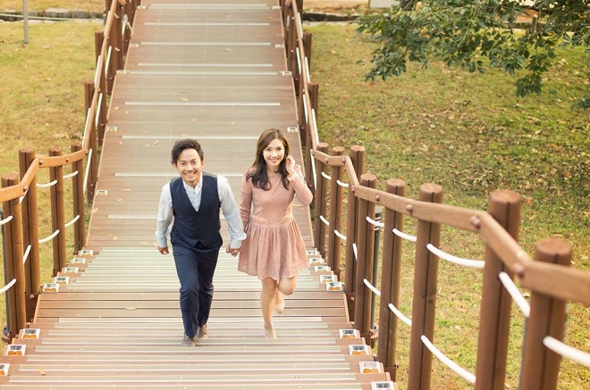 Tiến Đạt cười rạng rỡ bên bà xã giữa khung cảnh lãng mạn ở Hàn Quốc-7