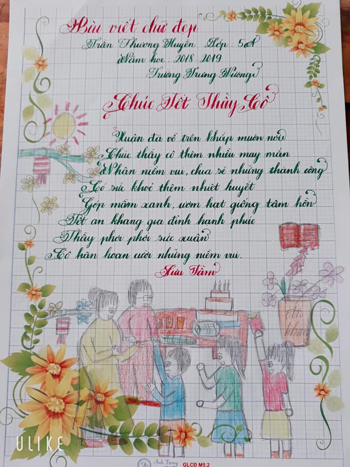 Ảnh: Nét chữ chào xuân của học sinh tiểu học như rồng bay phượng múa-2