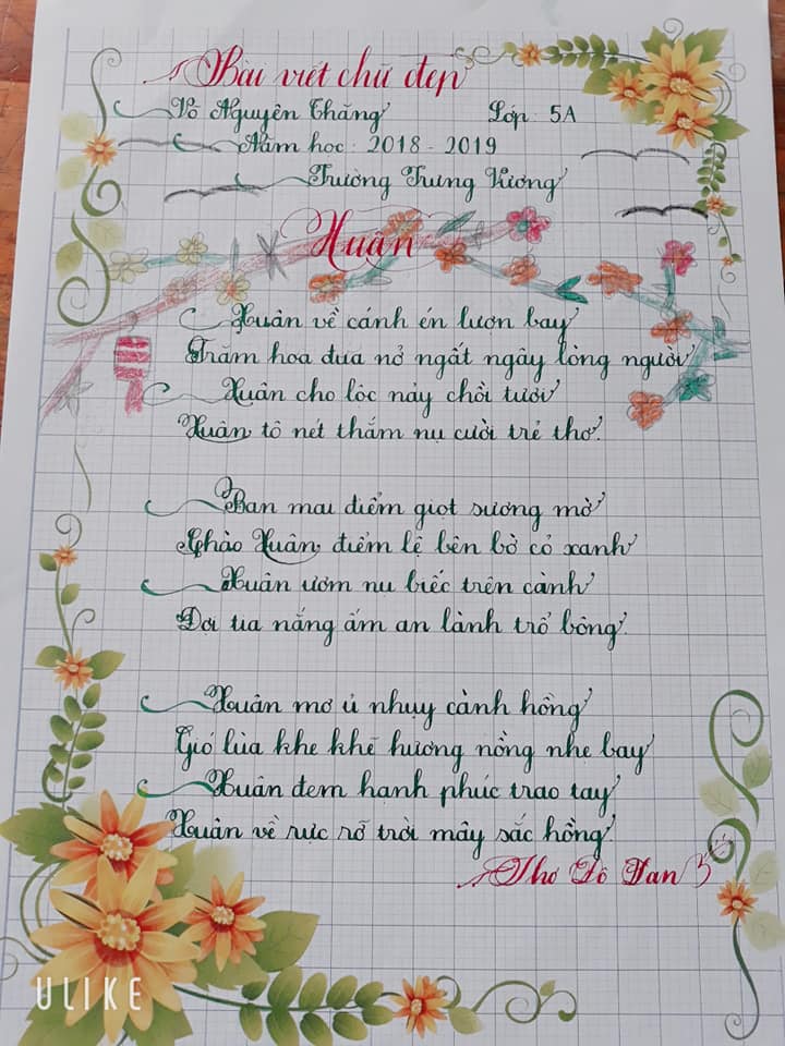 Ảnh: Nét chữ chào xuân của học sinh tiểu học như rồng bay phượng múa-3