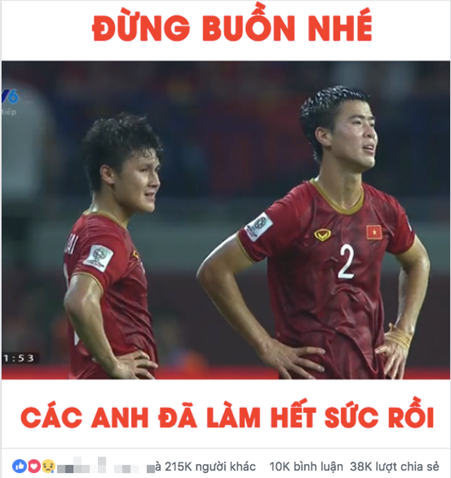 Thua Nhật Bản 1-0, người hâm mộ tuyển Việt Nam liên tiếp động viên: Về ăn Tết thôi, các em đã làm rất tốt-4