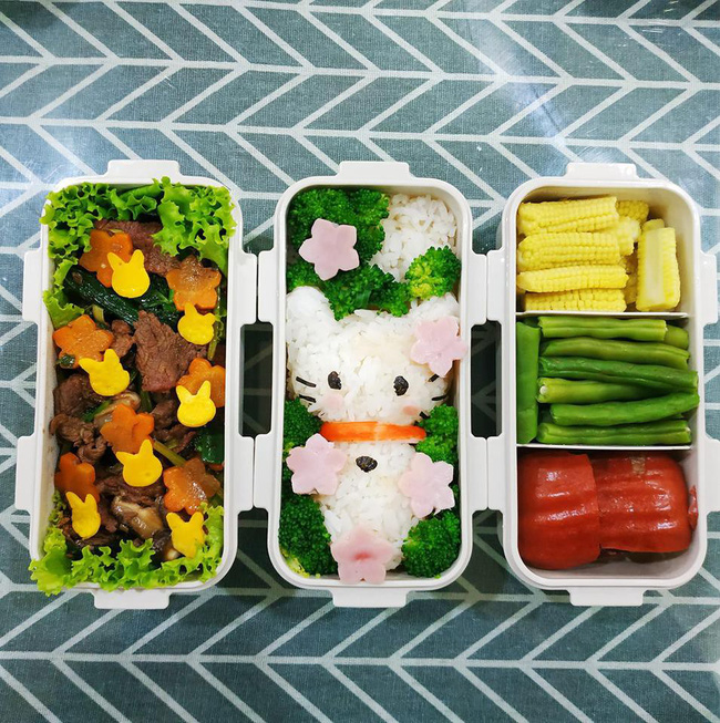 Choáng với vô số hộp cơm siêu đẹp của 9x khéo tay làm cho chồng mỗi ngày-7