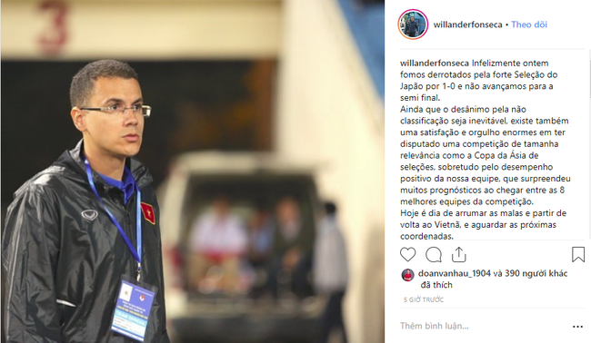 Tâm thư đầy xúc động của HLV thể lực điển trai dành cho đội tuyển Việt Nam trước giờ bay về nước-1