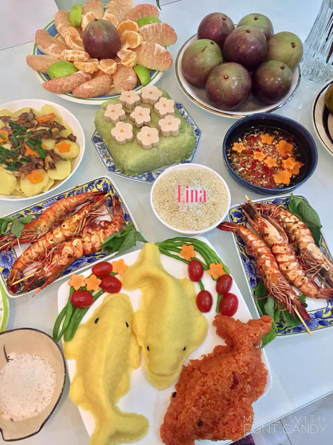 Cuối tuần, nhiều chị em tranh thủ cúng Táo quân sớm, khoe nhau mâm cỗ thịnh soạn hết nấc-8