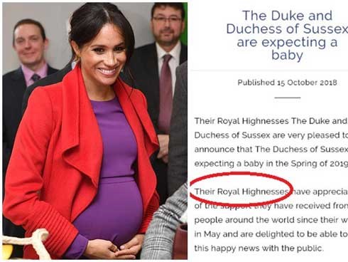 Người hâm mộ ngỡ ngàng phát hiện hóa ra Nữ hoàng Anh chưa từng xác nhận chuyện Meghan mang thai dựa vào điều này