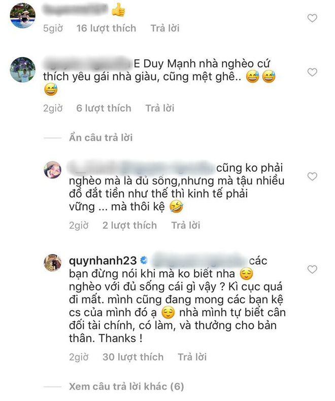 Dân mạng nhận xét: Duy Mạnh nhà nghèo cứ thích yêu gái nhà giàu” khi suốt ngày tặng quà đắt tiền, Quỳnh Anh nói gì?-2
