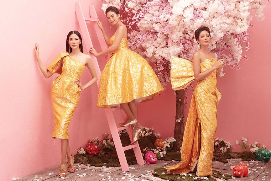 HHen Niê, Hoàng Thuỳ, Mâu Thuỷ đọ nhan sắc rực rỡ trong bộ ảnh Tết-16