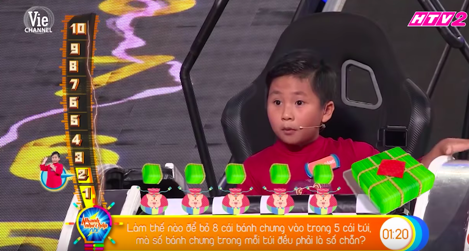 Bài Toán chia đều 8 cái bánh chưng vào 5 túi khiến người lớn bó tay nhưng trẻ em lại trả lời ngon ơ-1