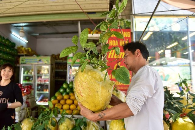 Độc, lạ: Bưởi khủng 13kg/quả, giá bạc triệu hút khách chơi Tết-5