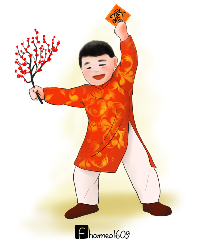 Cầu thủ Việt Nam tưng bừng đón Tết trong loạt tranh chibi đáng yêu-11