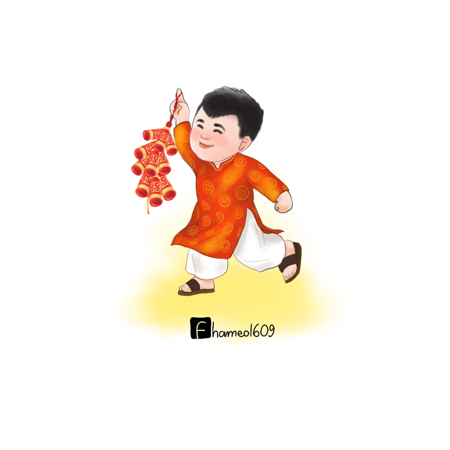 Cầu thủ Việt Nam tưng bừng đón Tết trong loạt tranh chibi đáng yêu-4