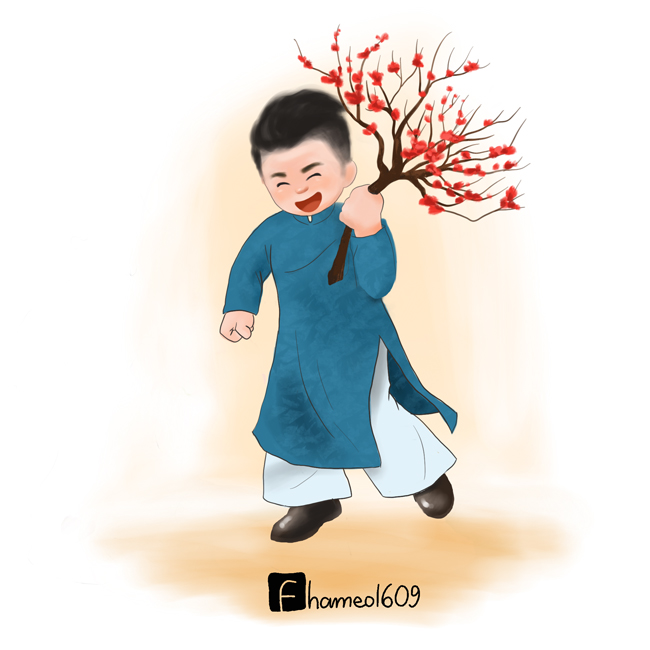 Cầu thủ Việt Nam tưng bừng đón Tết trong loạt tranh chibi đáng yêu-7