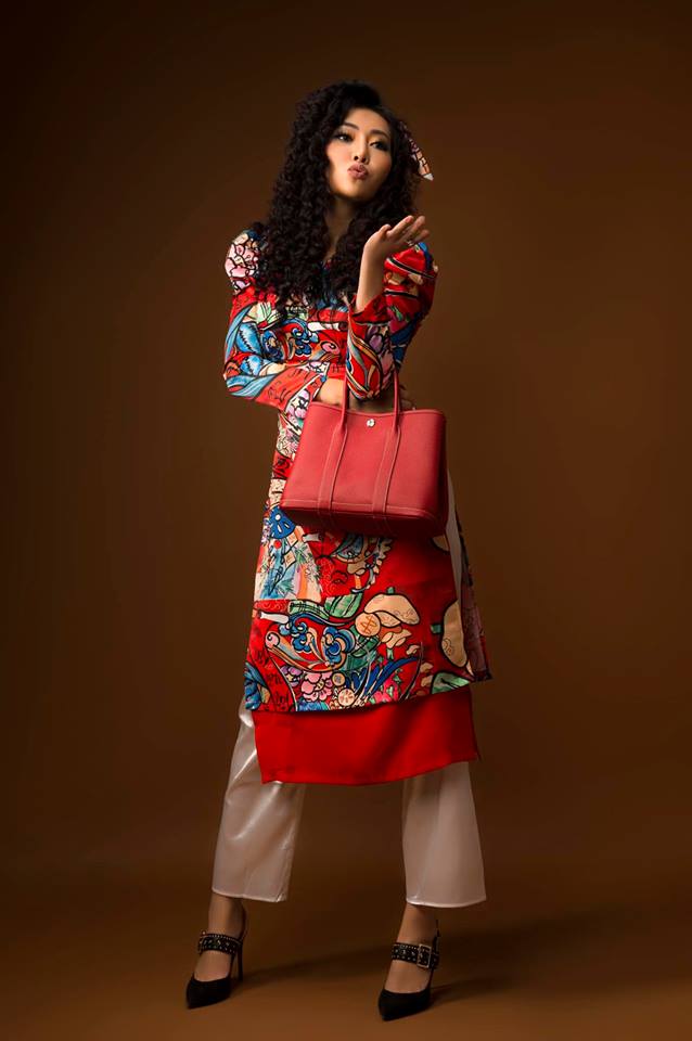 Diễn viên Thanh Hương khác lạ với style áo dài, tóc xù trong bộ ảnh đón Tết-11